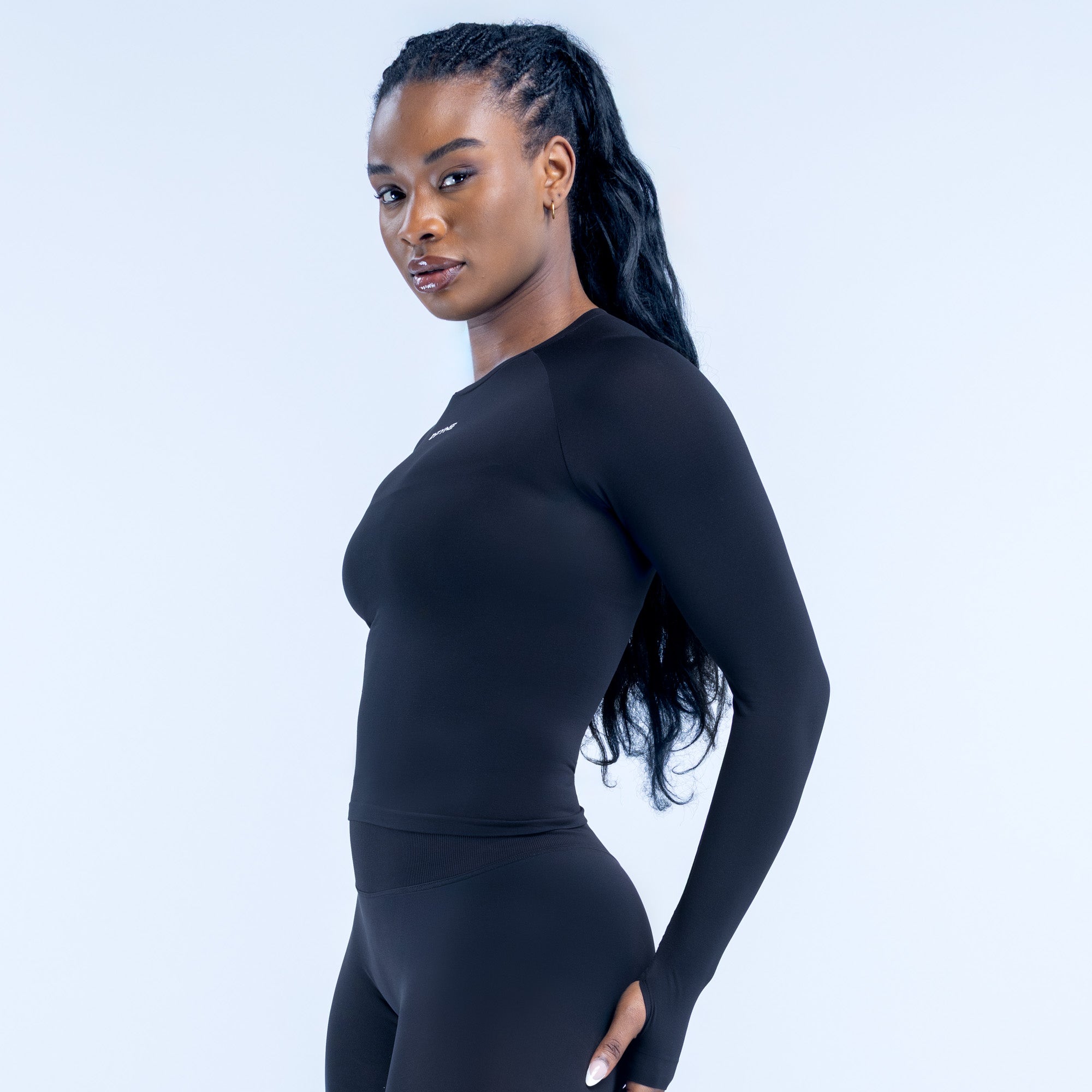 Defy Long Sleeve Top - Midnight Black (3)