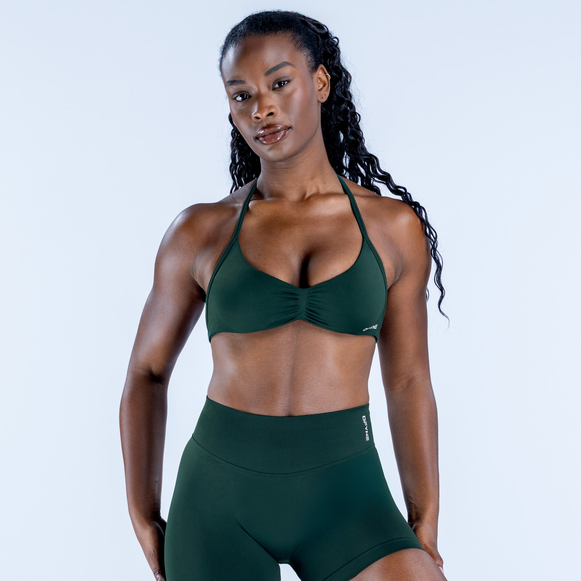 Impact Strappy Bra - Pine (4)