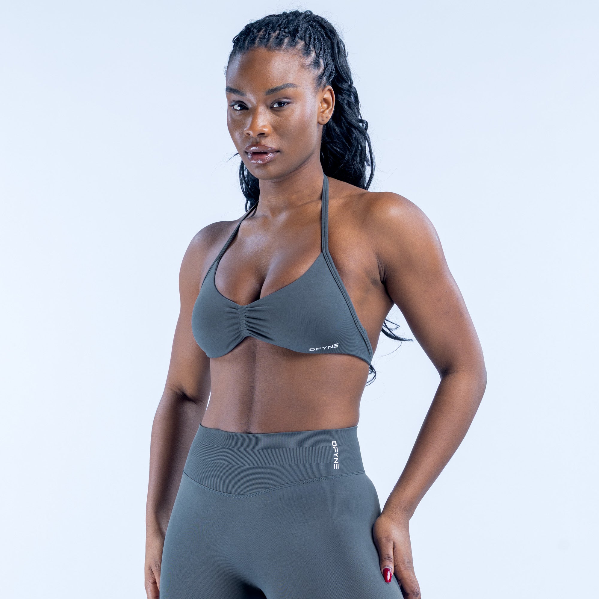 Impact Strappy Bra - Slate Grey (4)