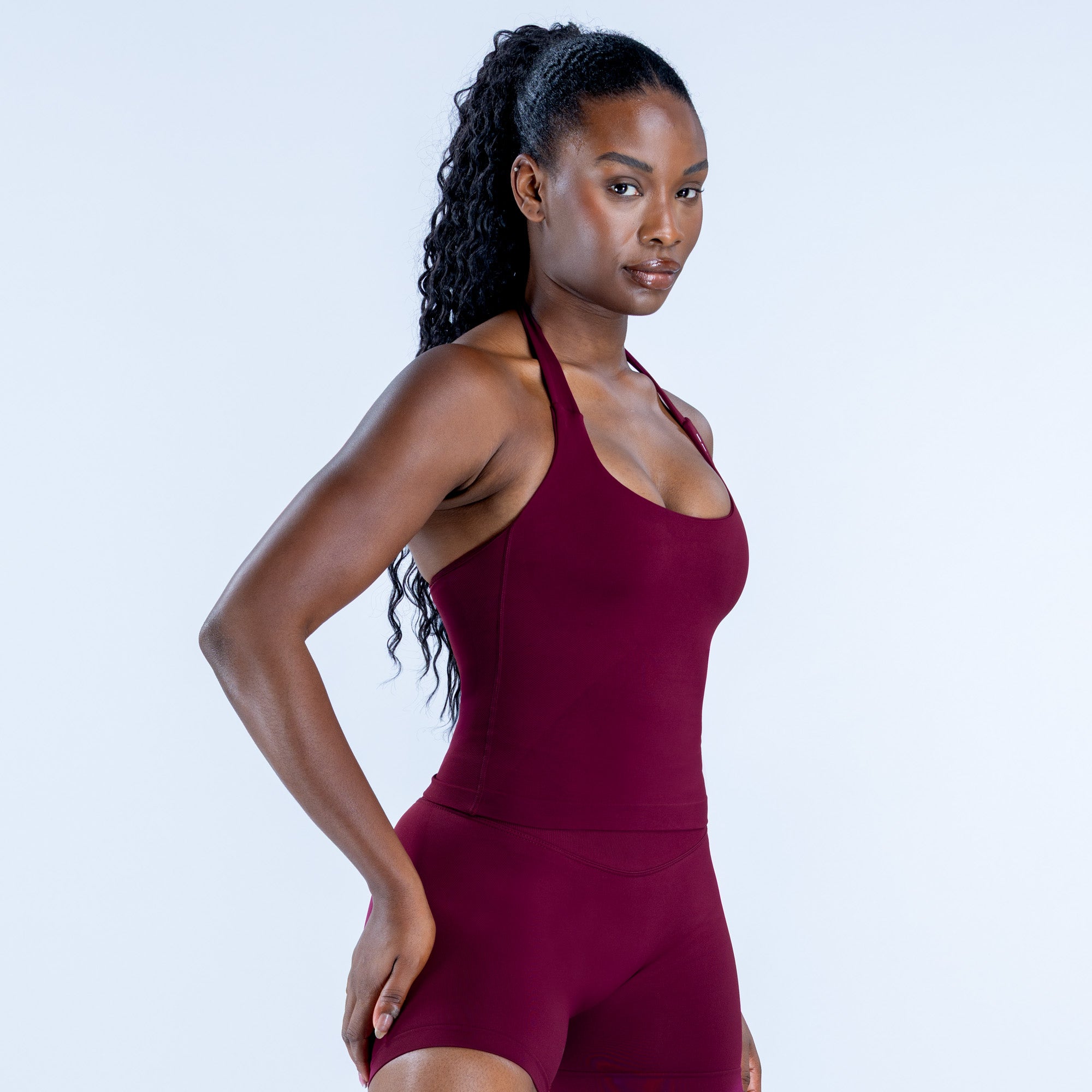 Impact Halter Top - Winter Berry (4)