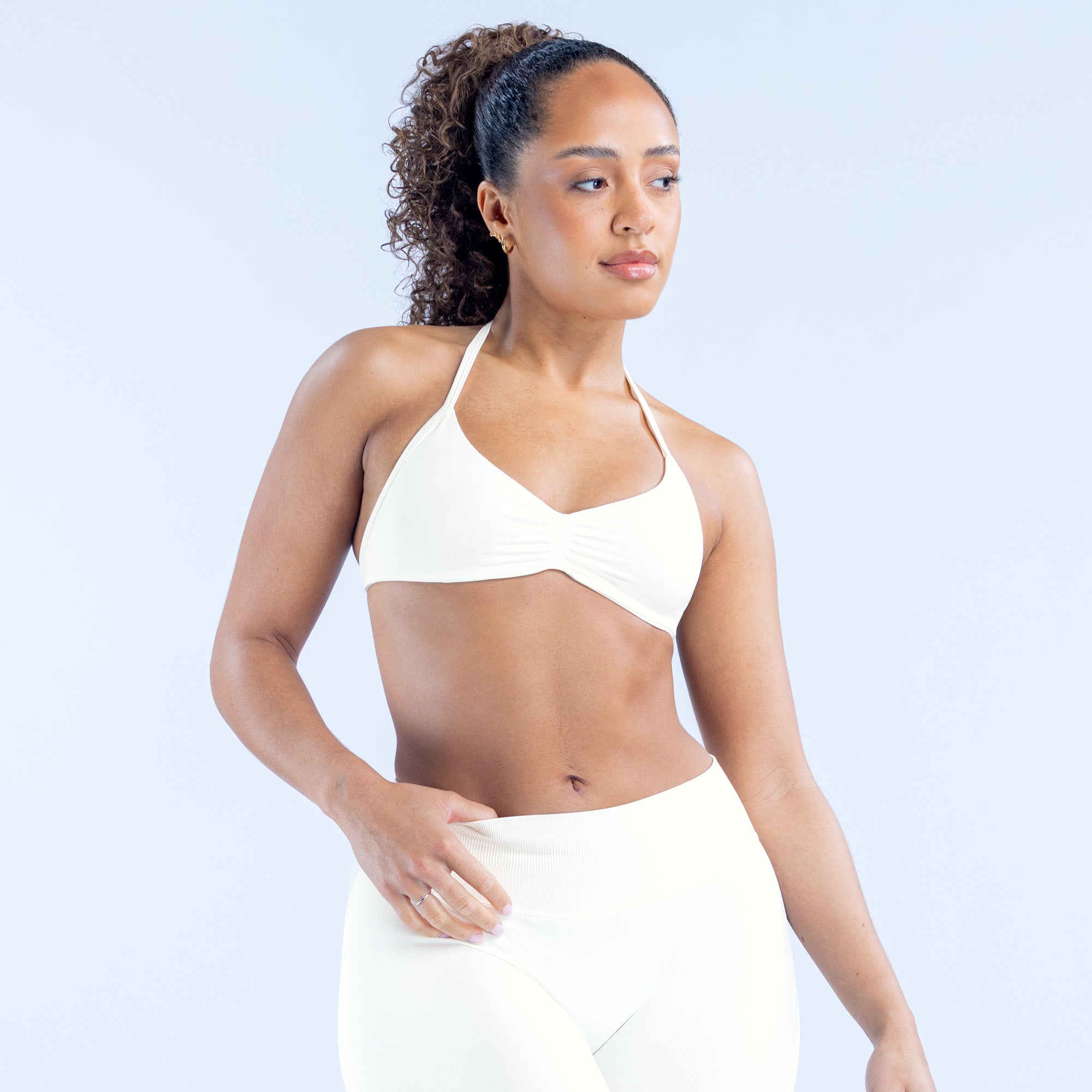 Impact Strappy Bra - Ivory (3)