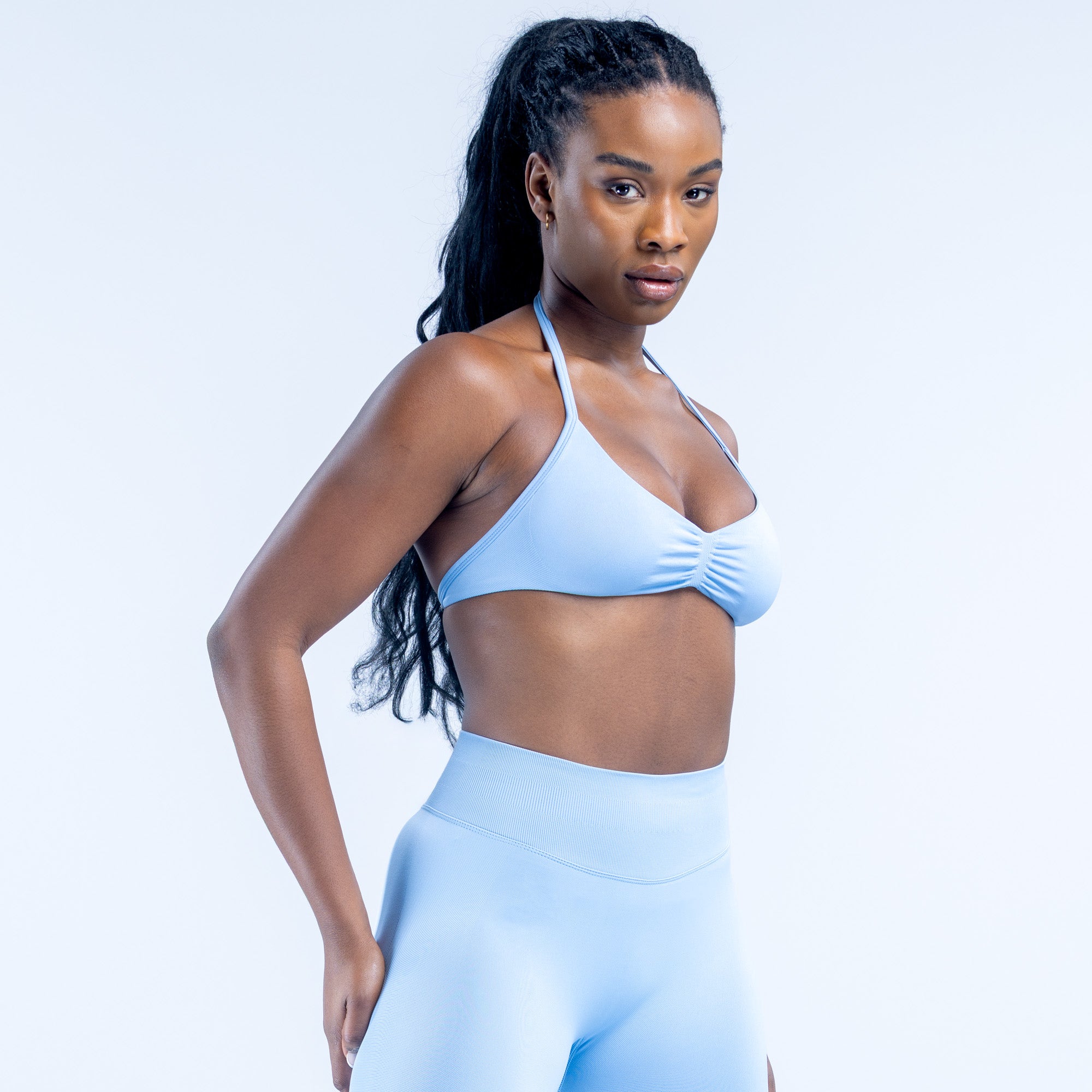Impact Strappy Bra - Ice Blue (4)