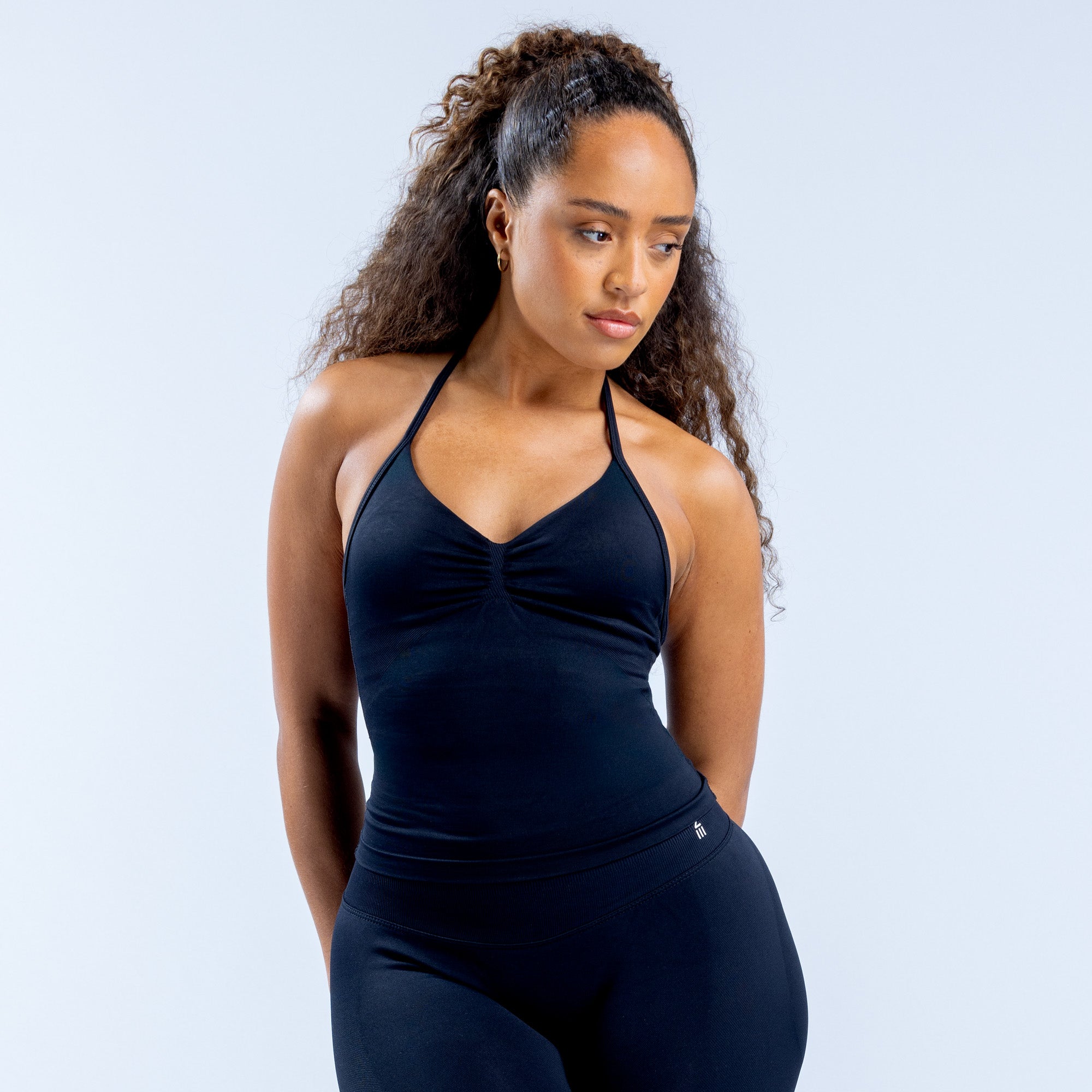 Impact Longline Strappy Top - Midnight Black (4)