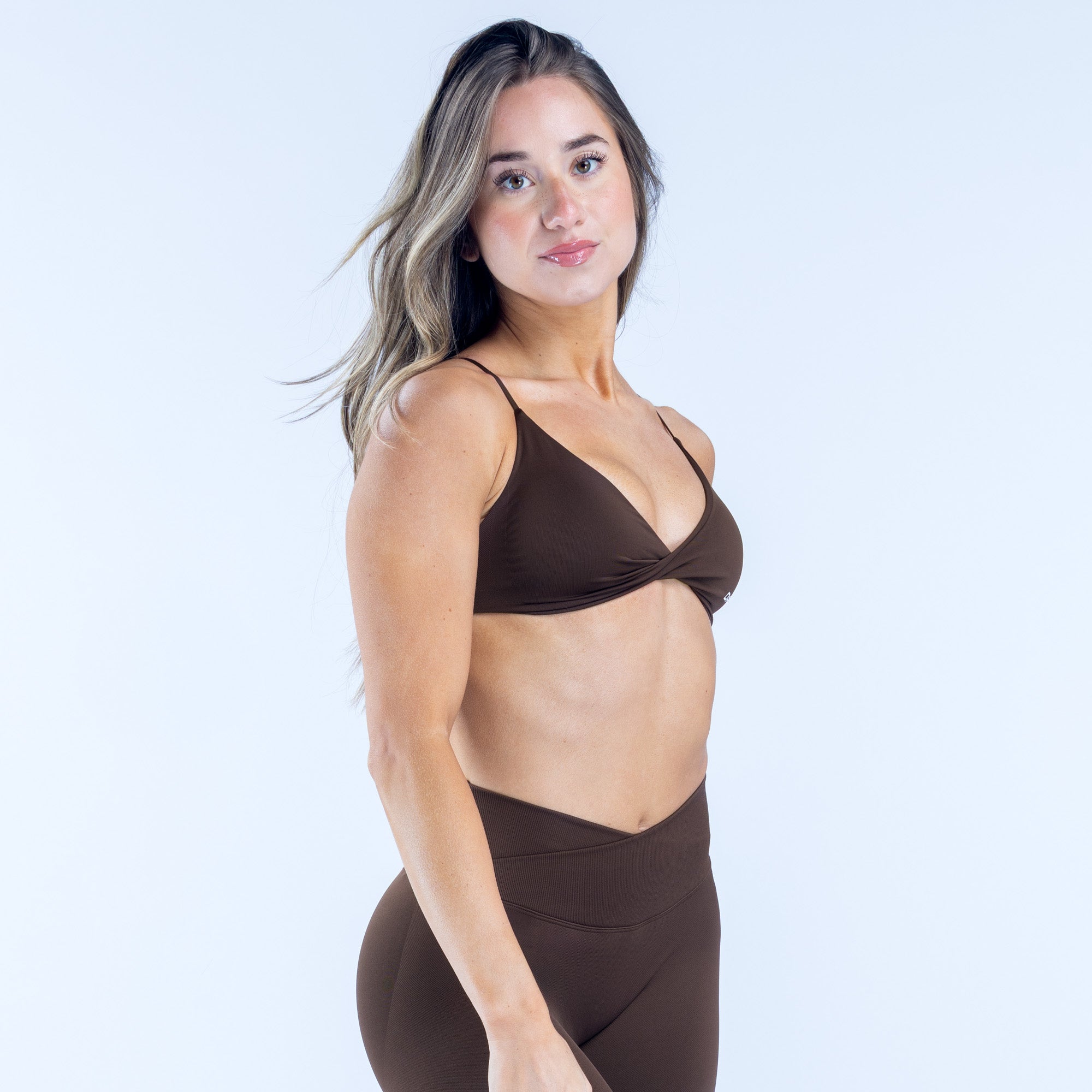 Vision Twist Front Sports Bra - Umber (5)