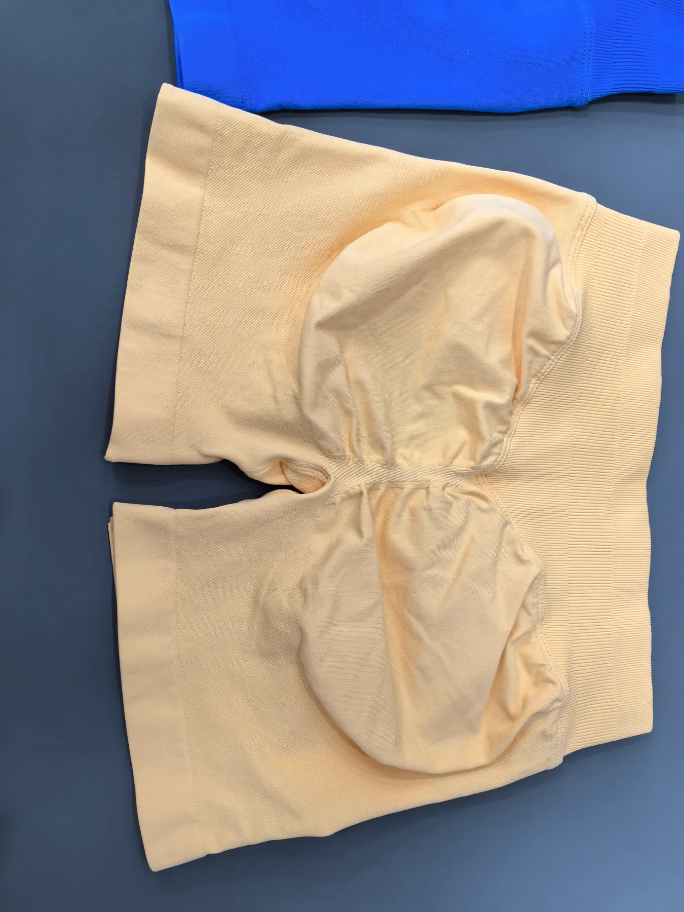 Flat-lay of the shorts, back view