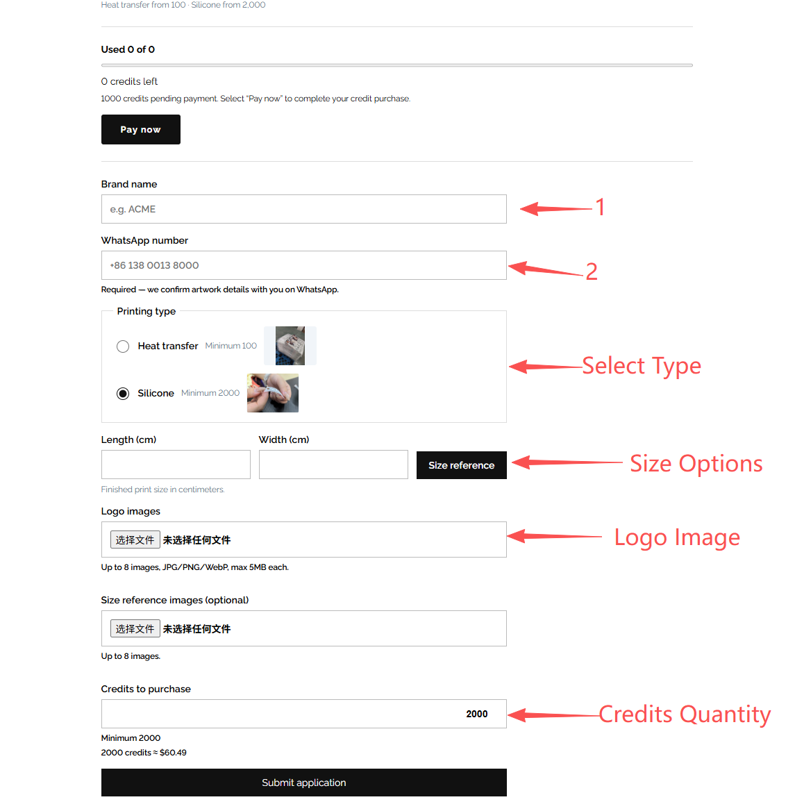 Overview of the logo customization steps