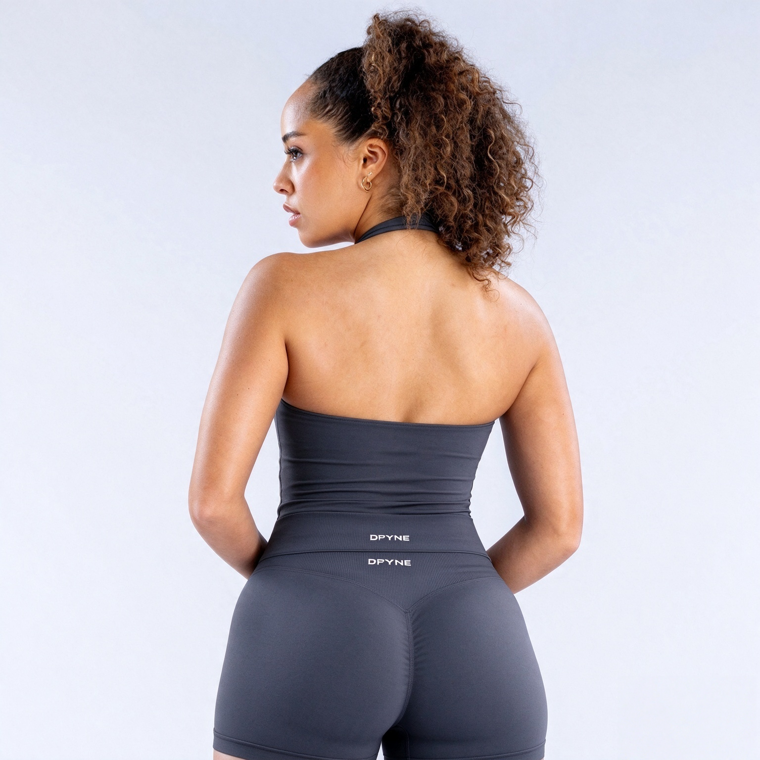 Impact Halter Top - Shark Grey (2)