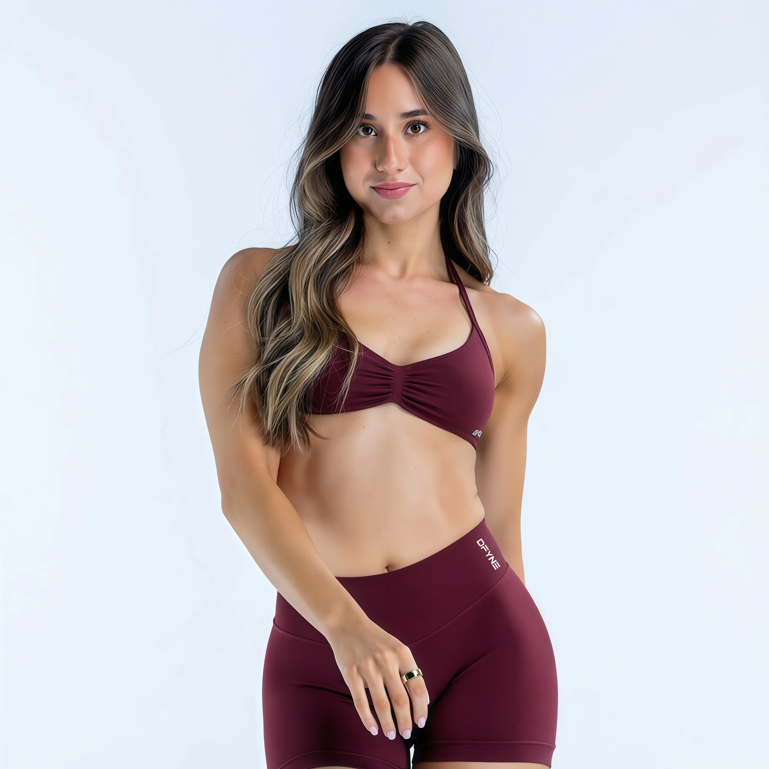 Impact Strappy Bra - Wine Red (3)